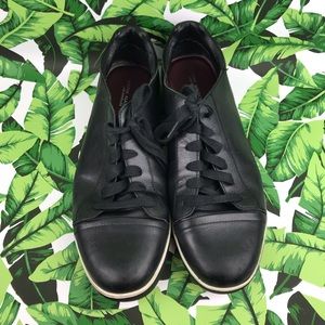 Mark Nason Black Leather Lace Up Sneakers